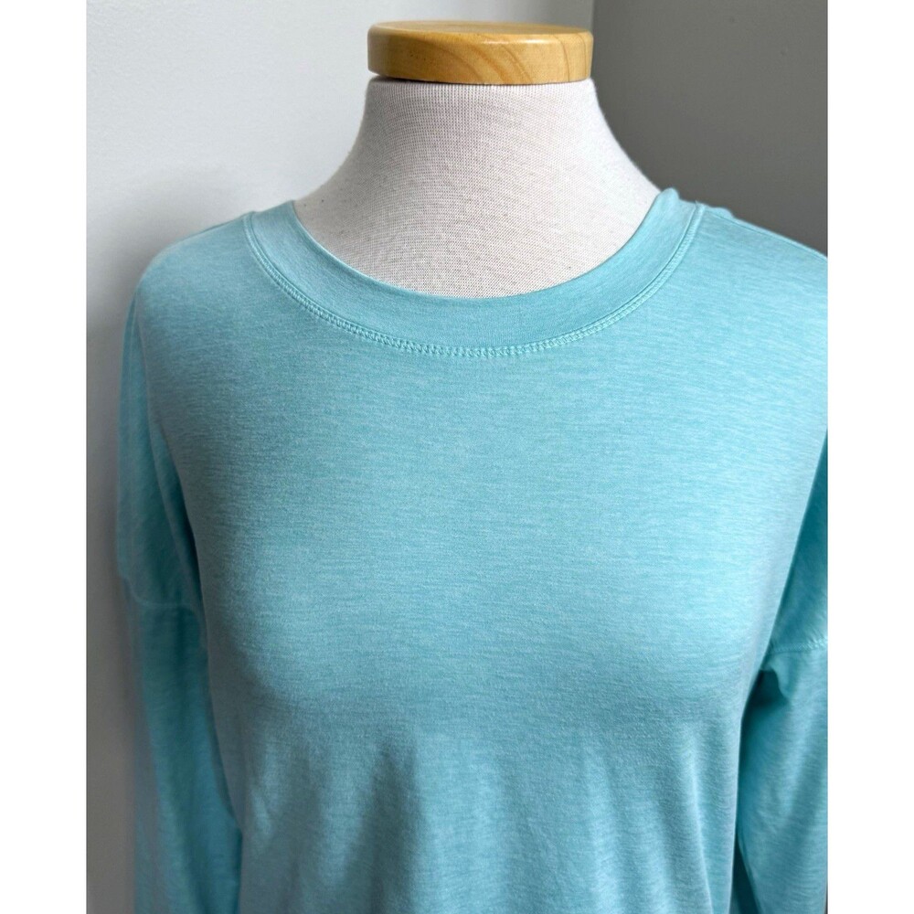 Layer8 Blue Long SleeveCrew Neck Crisscross/Lattice Back Yoga Top Size Small - Picture 9 of 11
